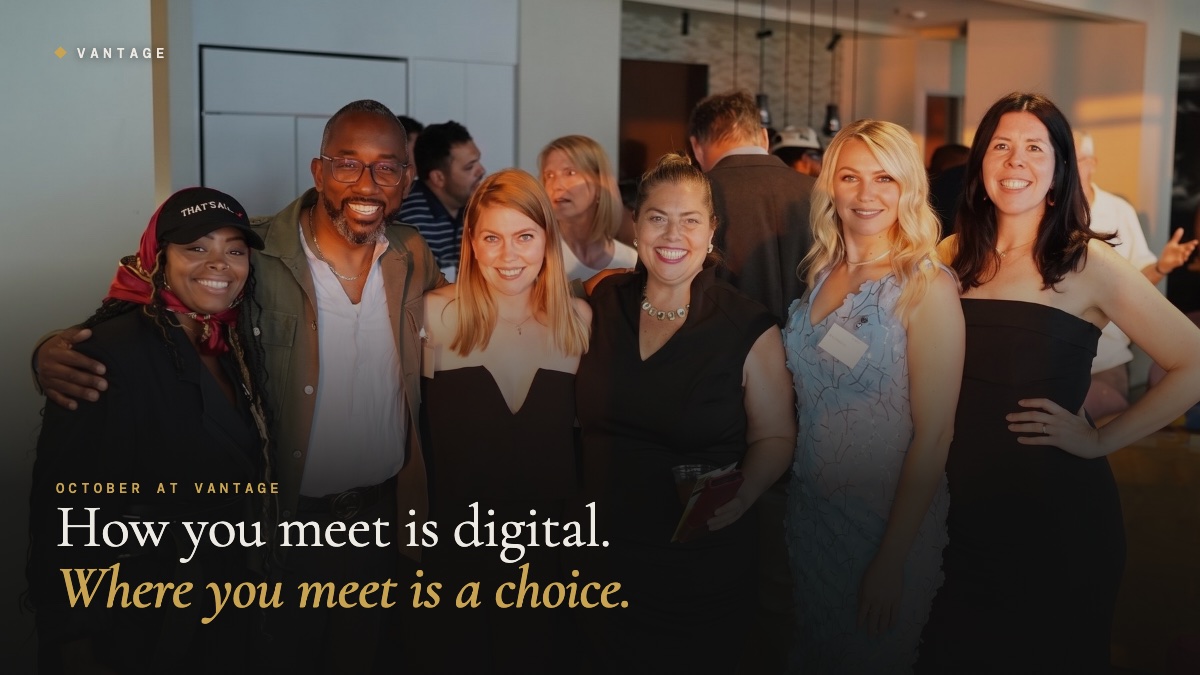 Rachael, Jesse, Erica and members at the launch. How you meet is digital. Where you meet is a choice.